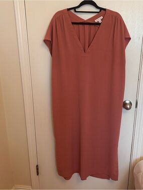 Prologue Rose-Terracotta V-Neck Maxi Dress